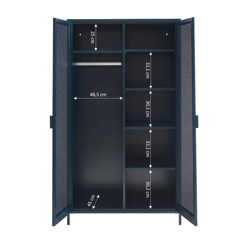 Armoire PANTONE métal bleu nuit 2 portes