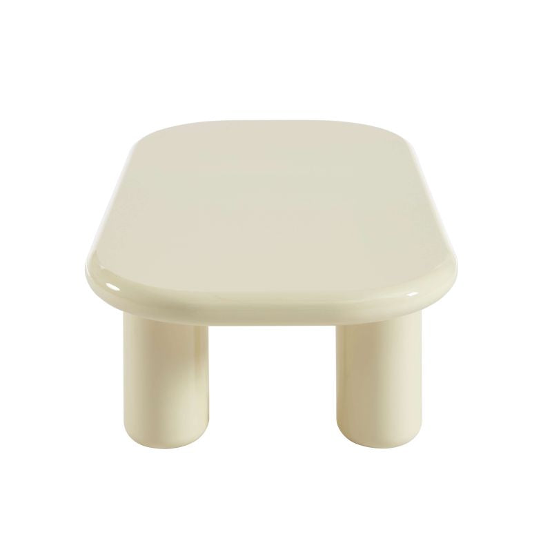 Table basse MOXY finition laquée brillante blanche 120cm