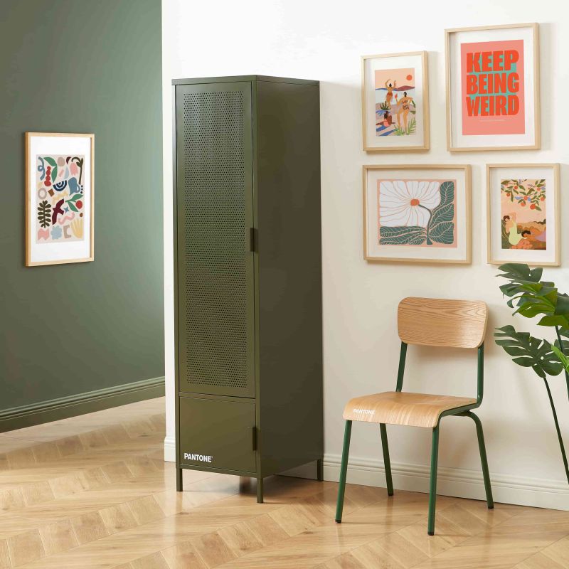 Vestiaire PANTONE métal vert olive h180cm