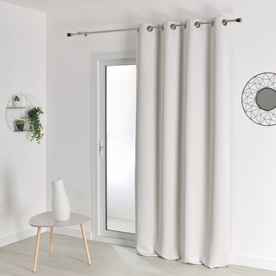 Rideau non feu FUZE blanc cassé 140x180cm