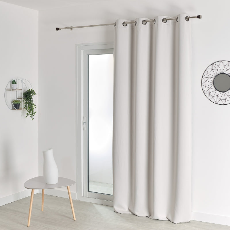 Rideau non feu FUZE blanc cassé 140x180cm