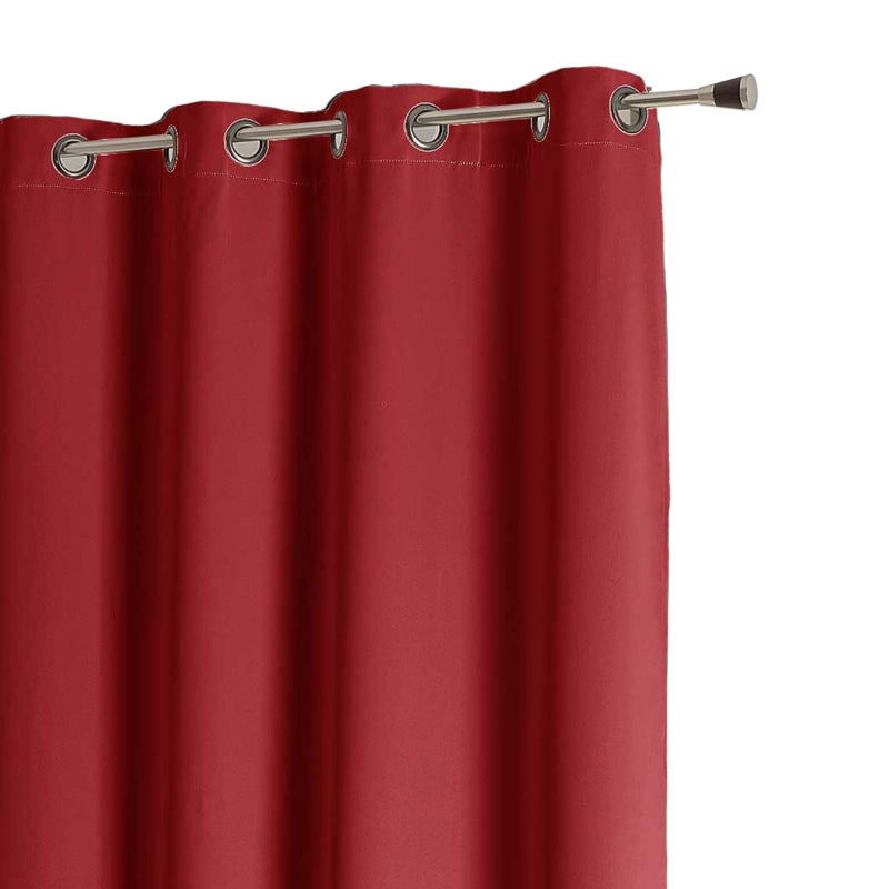Rideau occultant non feu M1 rouge carmin 140x180cm, tissu FUZE anti-flamme