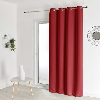 Rideau non feu FUZE rouge carmin 140x260cm