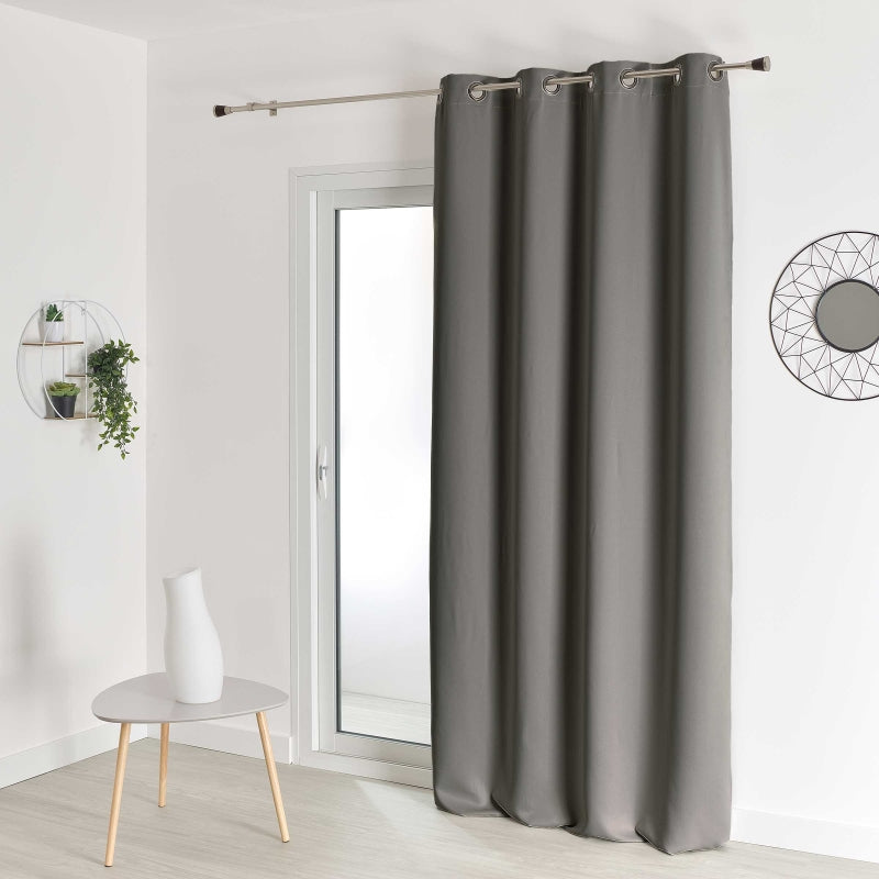 Rideau non feu FUZE gris flanelle 140x180cm