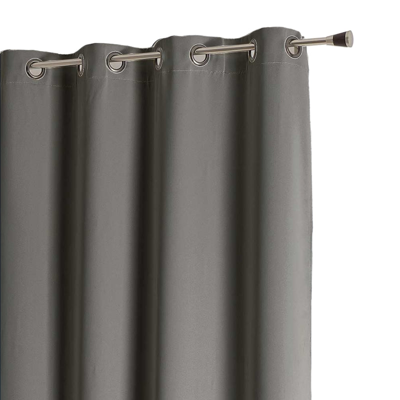 Rideau occultant non feu M1 gris flanelle 140x260cm, tissu tamisant pour intérieur
