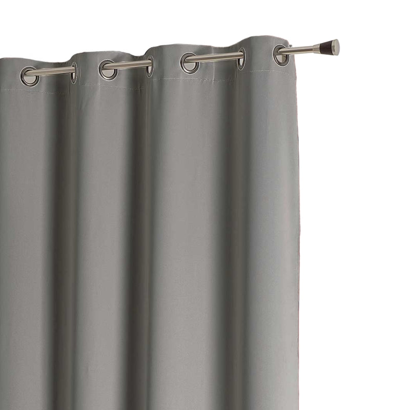 Rideau occultant non feu gris minéral 140x180cm, tissu classé M1 pour intérieur