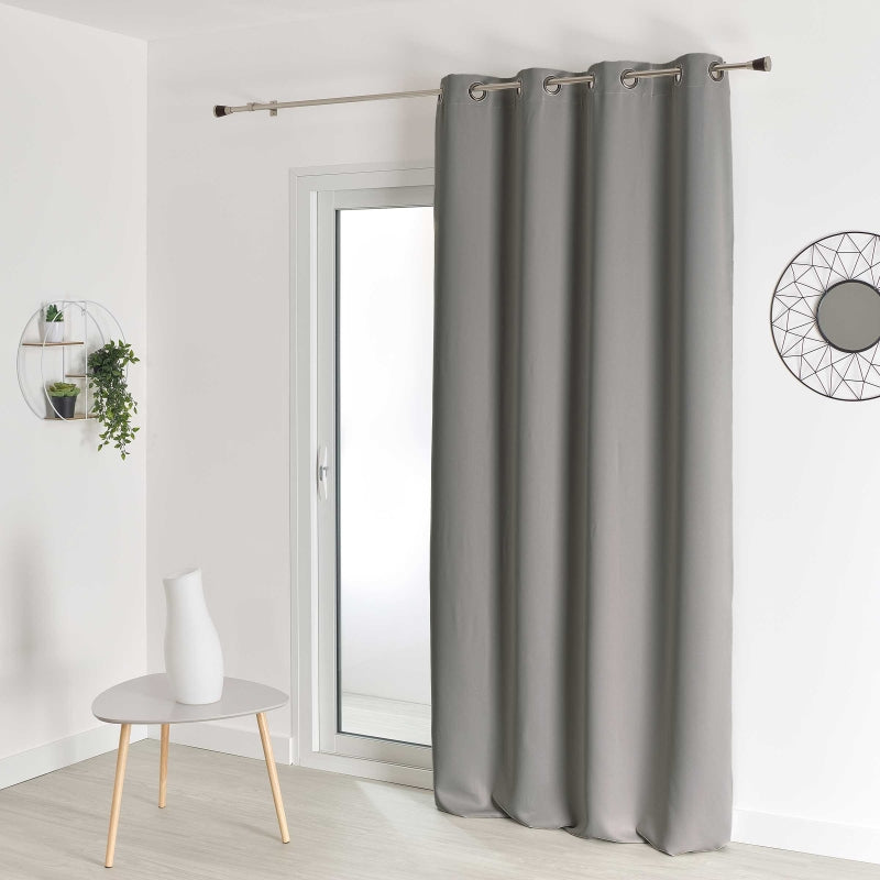 Rideau non feu FUZE gris minéral 140x180cm