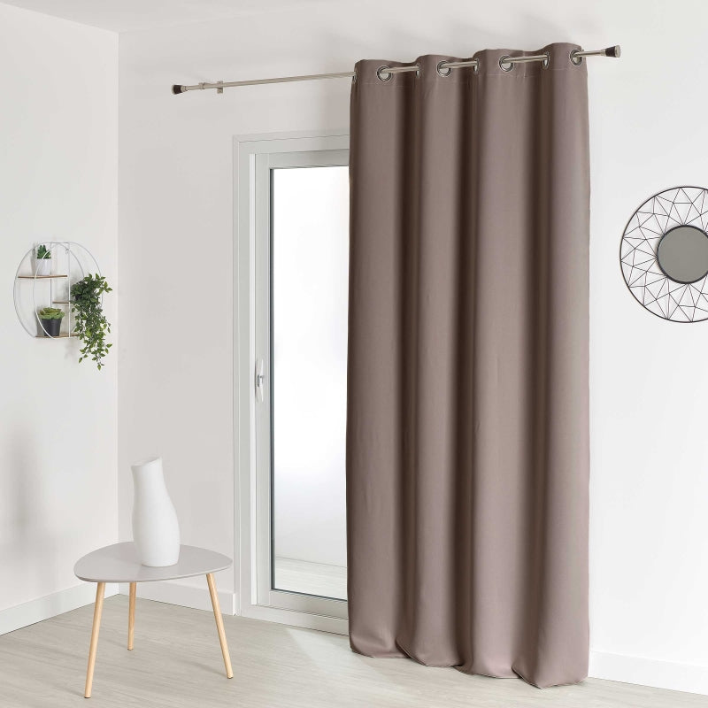 Rideau non feu FUZE taupe 140x180cm