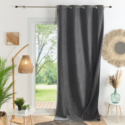 Rideau TYKA isolant, phonique et occultant anthracite 140x180cm