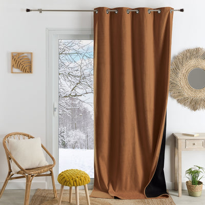 Rideau TYKA isolant, phonique et occultant coloris daim 140x260cm