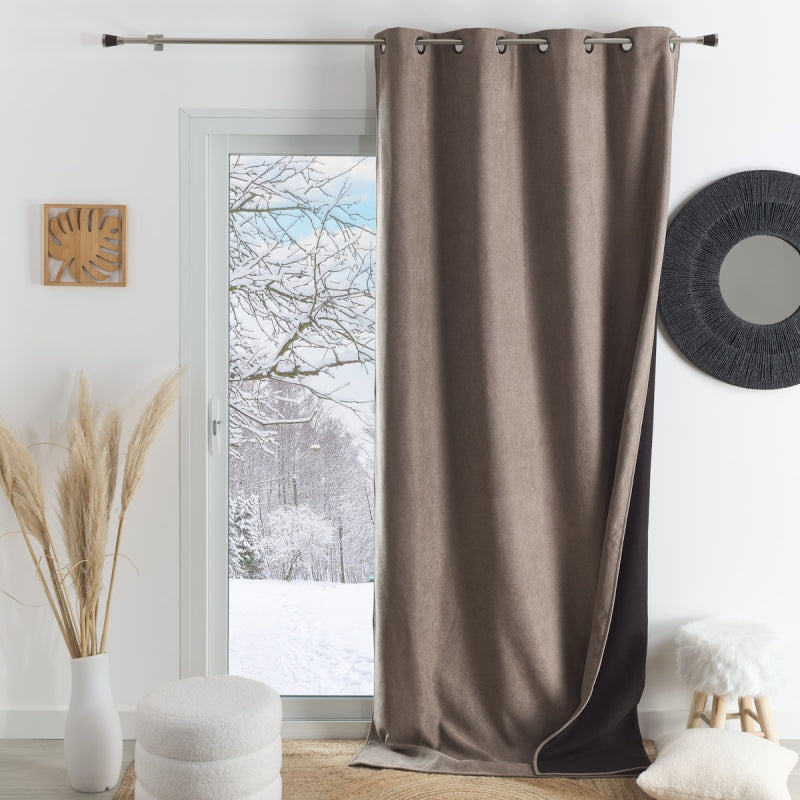 Rideau TYKA isolant, phonique et occultant coloris lin 140x260cm