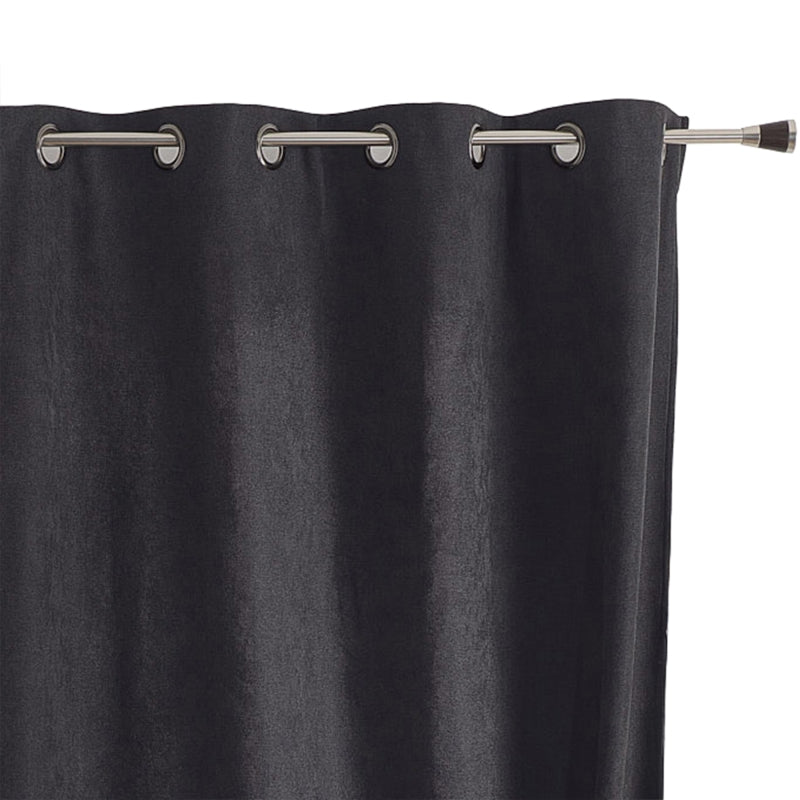 Rideau isolant phonique et occultant noir 140x260cm, habillage fenêtre intérieur