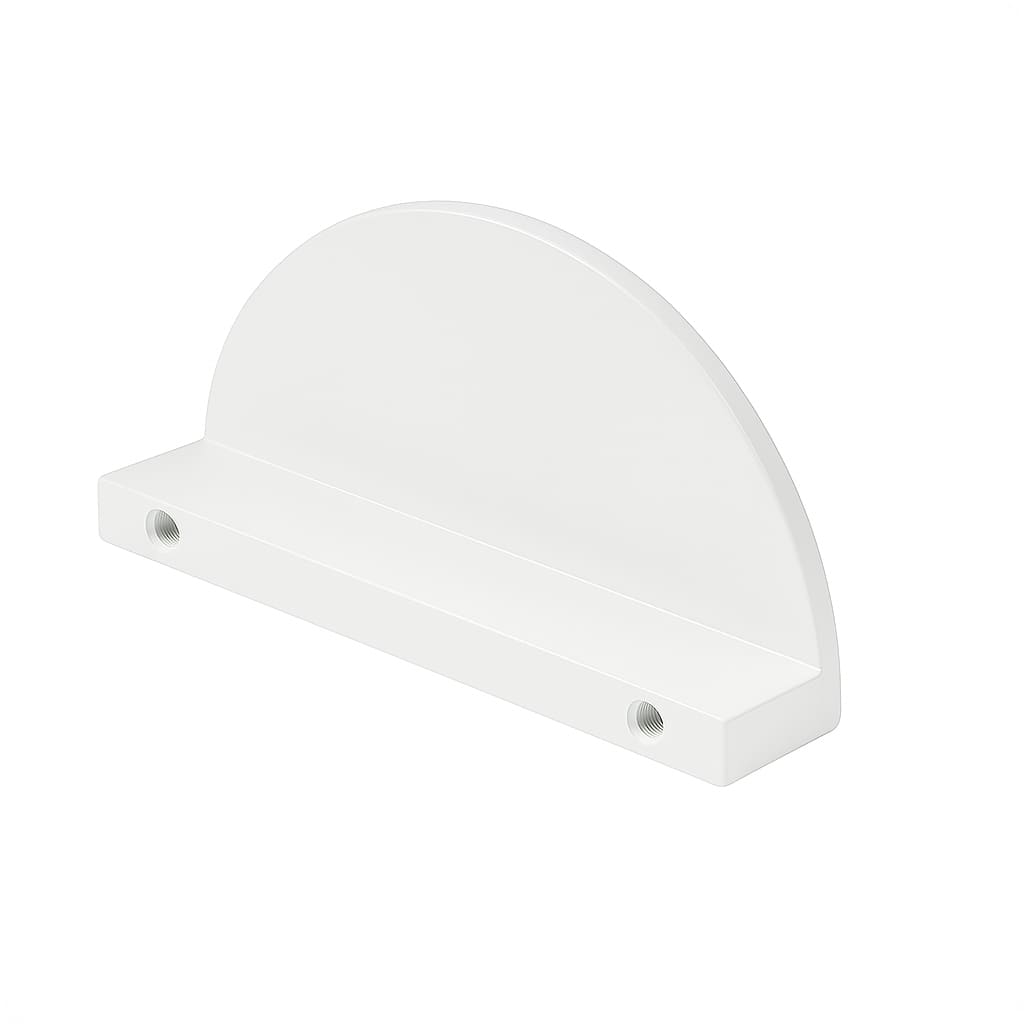Poignée de meuble cuisine 74mm en métal blanc, finition contemporaine