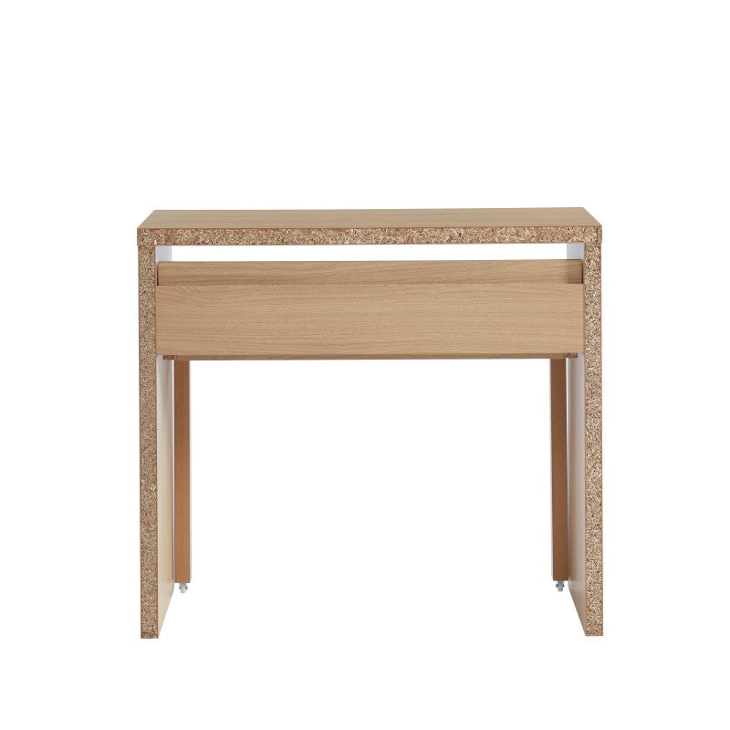 Bureau extensible STUDIO blanc et effet chêne 98,5cm