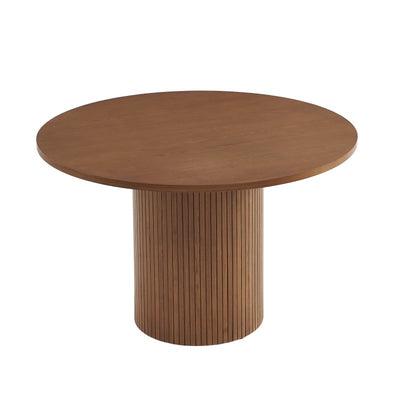Table à manger ERNEST ronde placage frêne foncé 120cm