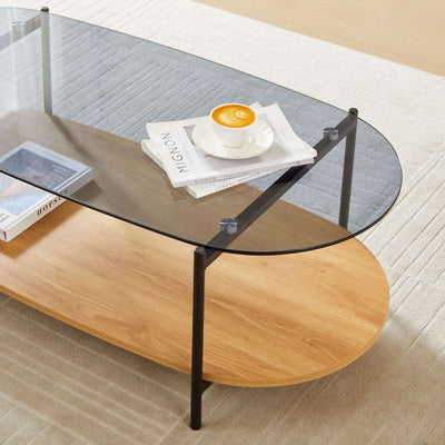 Table basse COSTA effet chêne