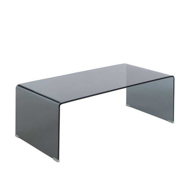 Table basse GINZA verre trempé noir 120cm