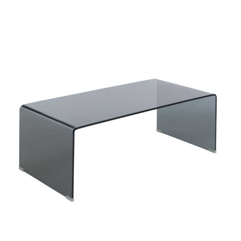 Table basse GINZA verre trempé noir 120cm