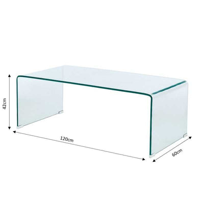Table basse GINZA verre trempé transparent