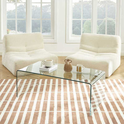 Table basse GINZA verre trempé transparent