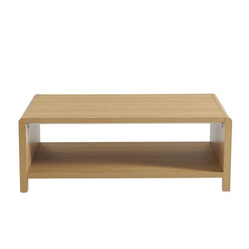 Table basse effet chêne design épuré, style scandinave intemporel pour salon moderne