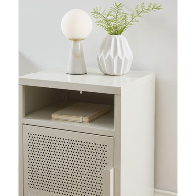 Table de chevet PANTONE métal beige sable