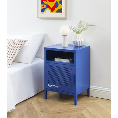 Table de chevet PANTONE métal bleu électrique