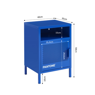 Table de chevet PANTONE métal bleu électrique