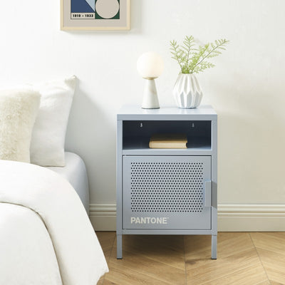 Table de chevet PANTONE métal gris bleu