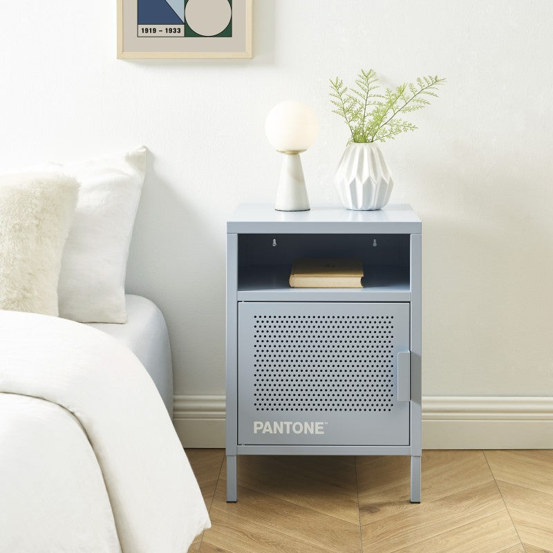 Table de chevet PANTONE métal gris bleu