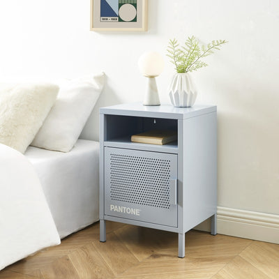 Table de chevet PANTONE métal gris bleu