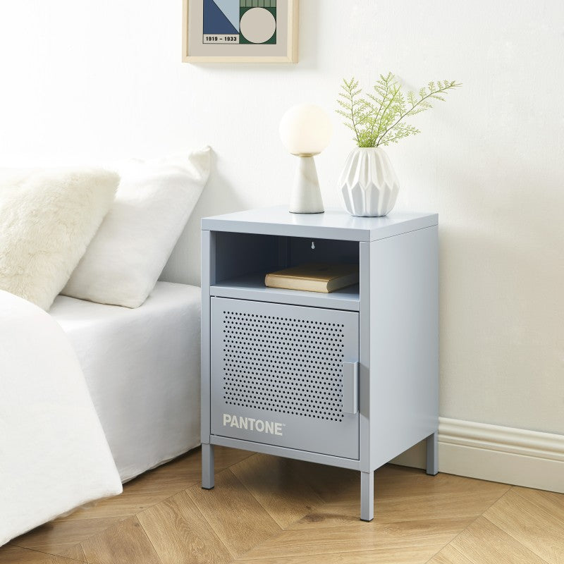 Table de chevet PANTONE métal gris bleu