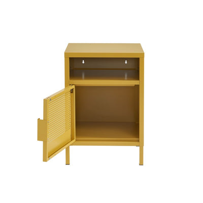 Table de chevet PANTONE métal jaune moutarde
