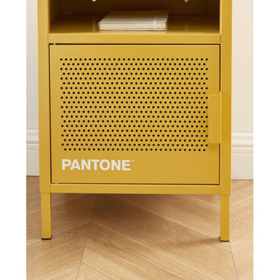 Table de chevet PANTONE métal jaune moutarde