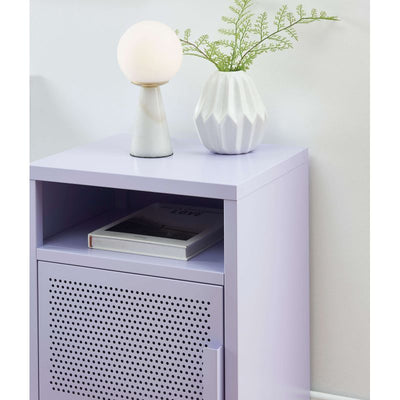 Table de chevet PANTONE métal lilas 40cm