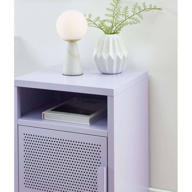 Table de chevet PANTONE métal lilas 40cm