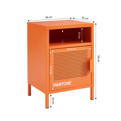 Table de chevet PANTONE métal orange