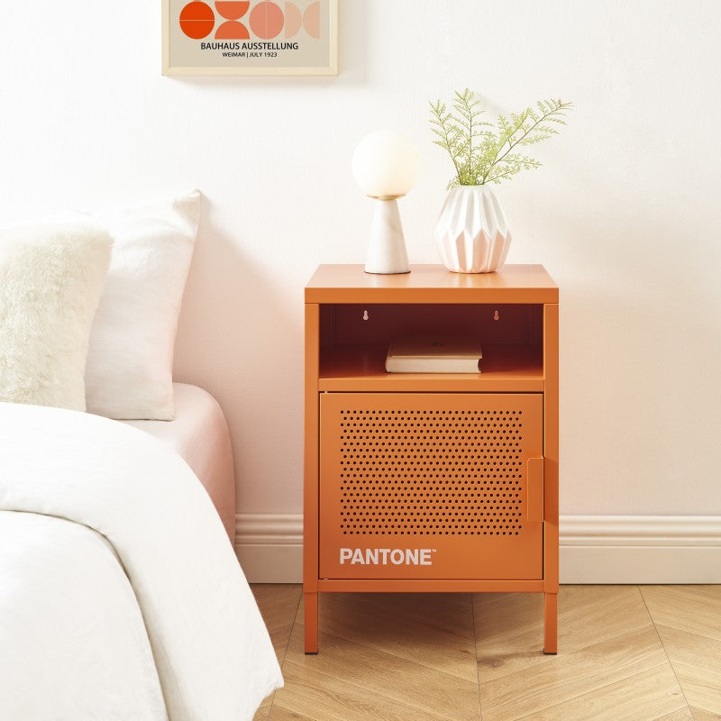 Table de chevet PANTONE métal orange