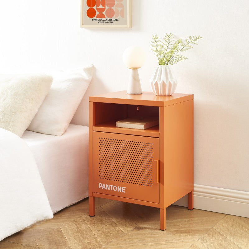 Table de chevet PANTONE métal orange