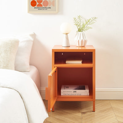 Table de chevet PANTONE métal orange