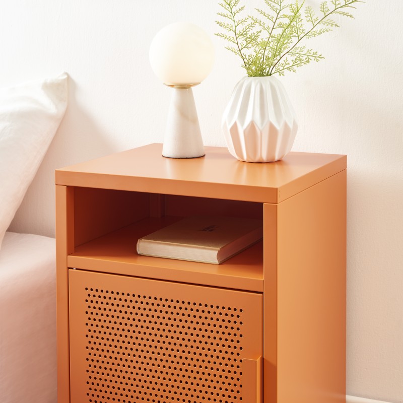 Table de chevet PANTONE métal orange