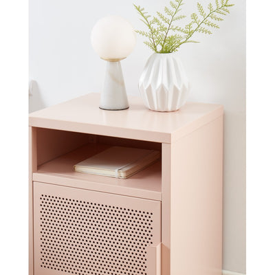 Table de chevet PANTONE métal rose blush