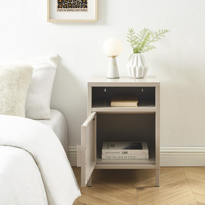 Table de chevet PANTONE métal taupe
