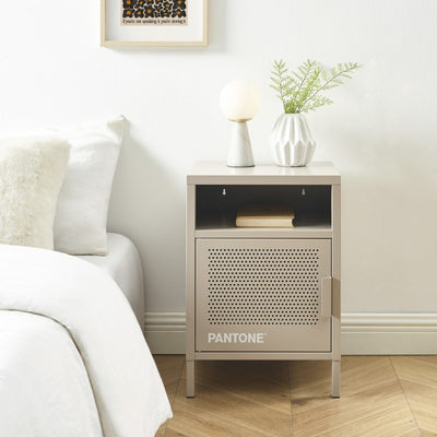 Table de chevet PANTONE métal taupe