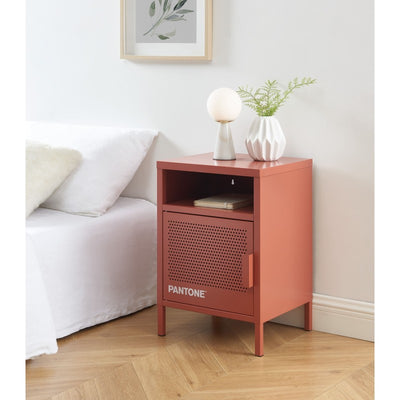 Table de chevet PANTONE métal terracotta