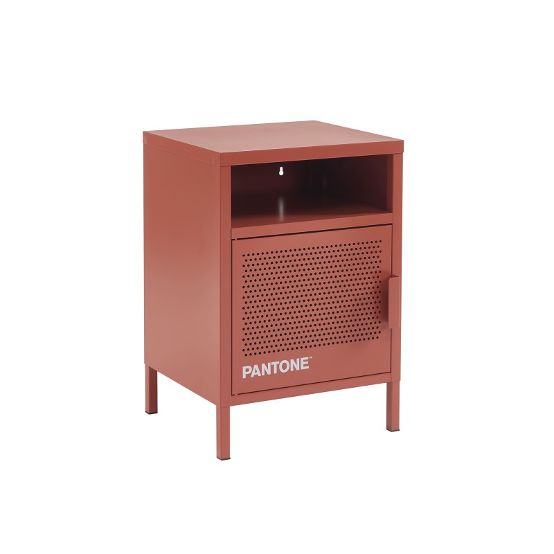 Table de chevet PANTONE métal terracotta