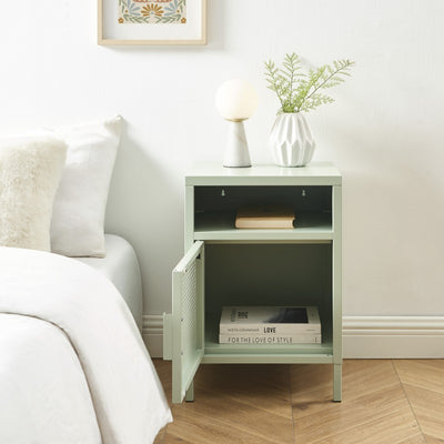 Table de chevet PANTONE métal vert amande