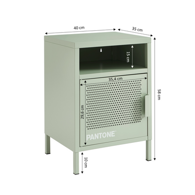Table de chevet PANTONE métal vert amande
