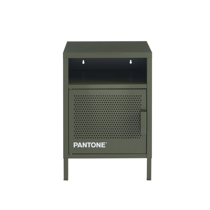 Table de chevet PANTONE métal vert olive foncé