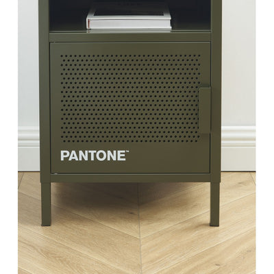 Table de chevet PANTONE métal vert olive foncé